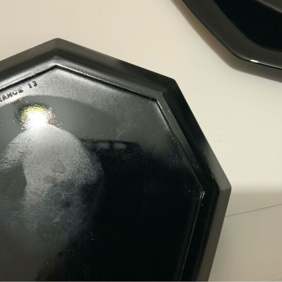 Arcoroc Octime France Black Octagon LOT 1 Bowl 1 dinner  1 salad plate G1 - Picture 6 of 6